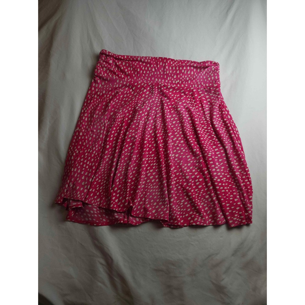 George Pink White Teardrop Print Pull On Mini‎ Skirt XL 16-18 Skater Flare